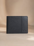 Twin Stich Goat Leather wallet black line