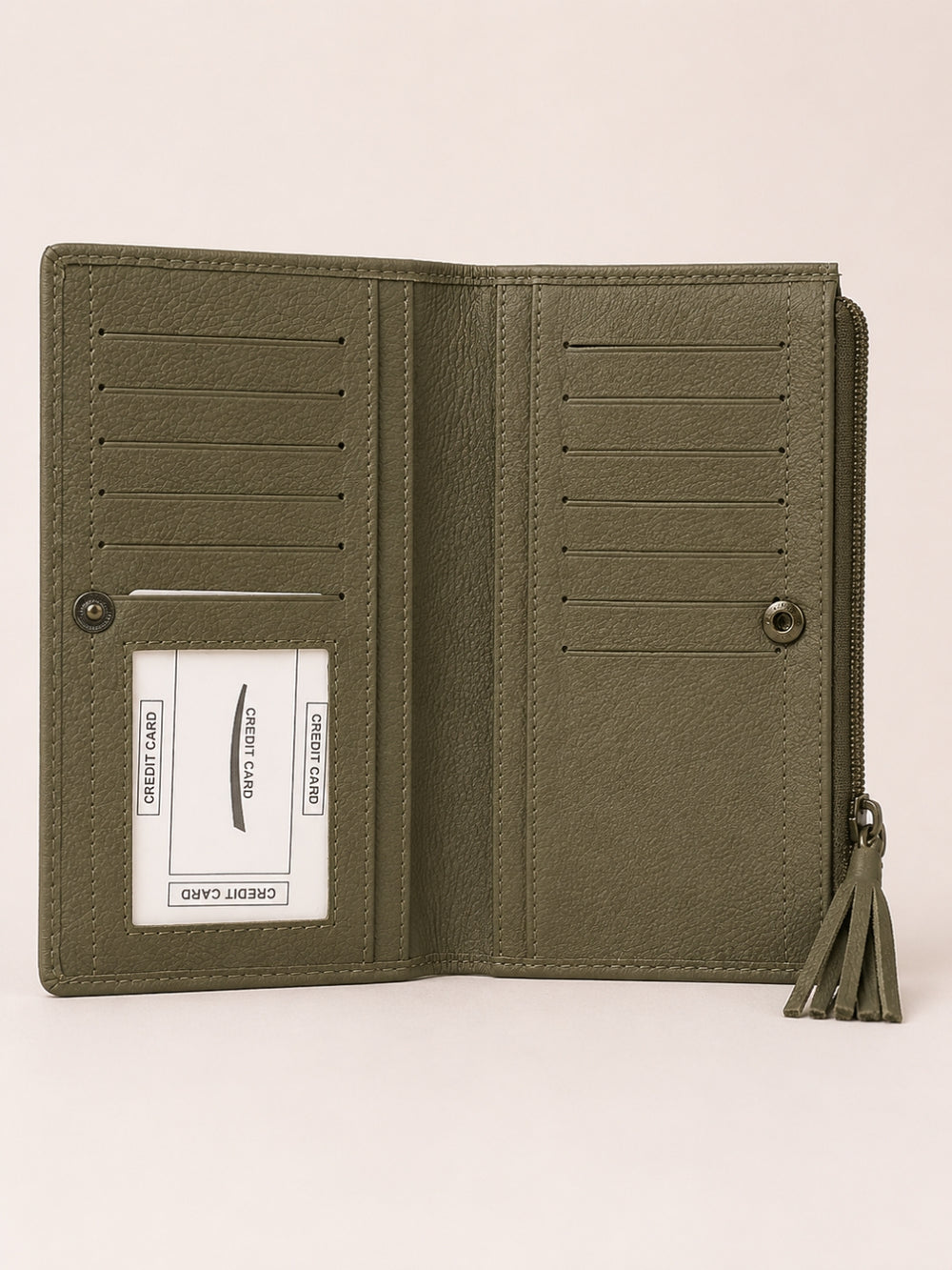 Slim Textured Clutch green