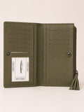 Slim Textured Clutch green
