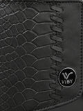 Croco Braid Stich wallet black