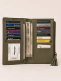 Slim Textured Clutch green