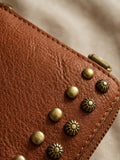Studded Phone Wallet brown