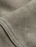 Stone Grey Suede Leather Jacket for Men