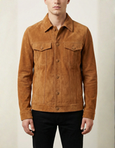 Tan Suede Leather Jacket