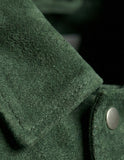 Green Suede Leather Jacket for Men