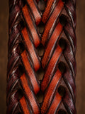 Braided Leather Belt red and brown