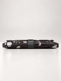Wristlet Envelope Clutch black white patches