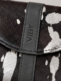 Wristlet Envelope Clutch black white patches