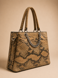 Sienna Python Texture Leather Handbag