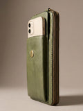 Studded Phone Wallet green