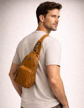 Leather Sling Bag for Men