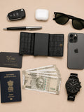 Pop-Up Three Fold Wallet black