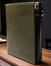 olive green wallet