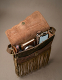 Handcrafted Leather Fringe Sling Bag