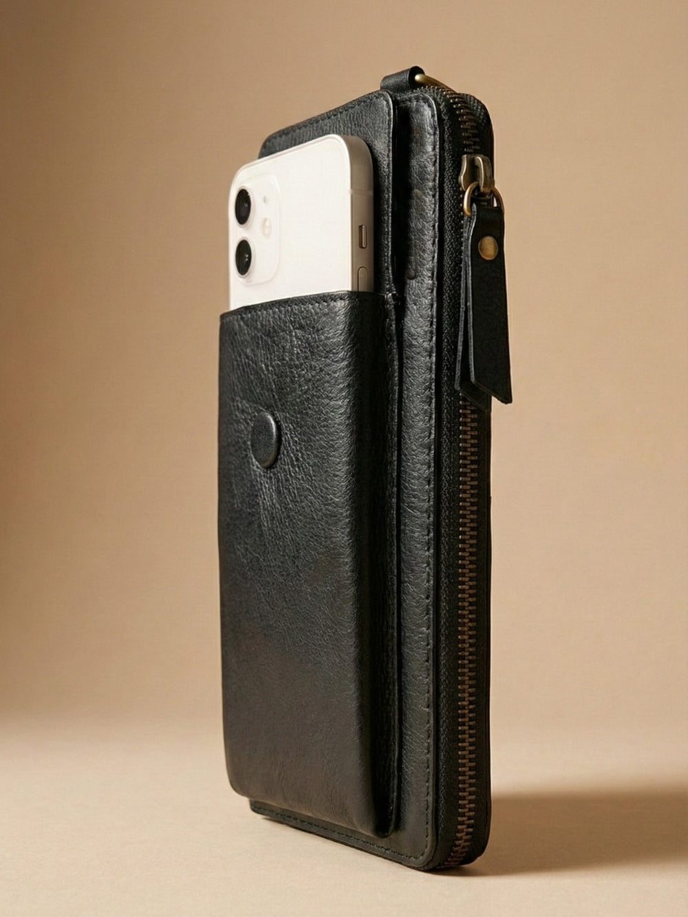Studded Phone Wallet black