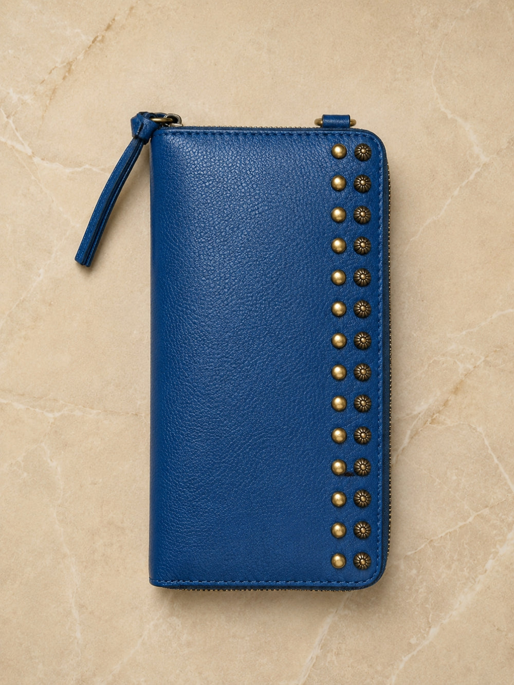 Studded Phone Wallet blue