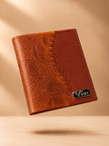 Croco Braid Stich wallet brown