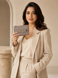 Slim Textured Clutch grey
