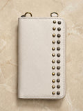 Studded Phone Wallet white