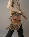 Handcrafted Leather Fringe Sling Bag