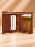 Croco Braid Stich wallet brown