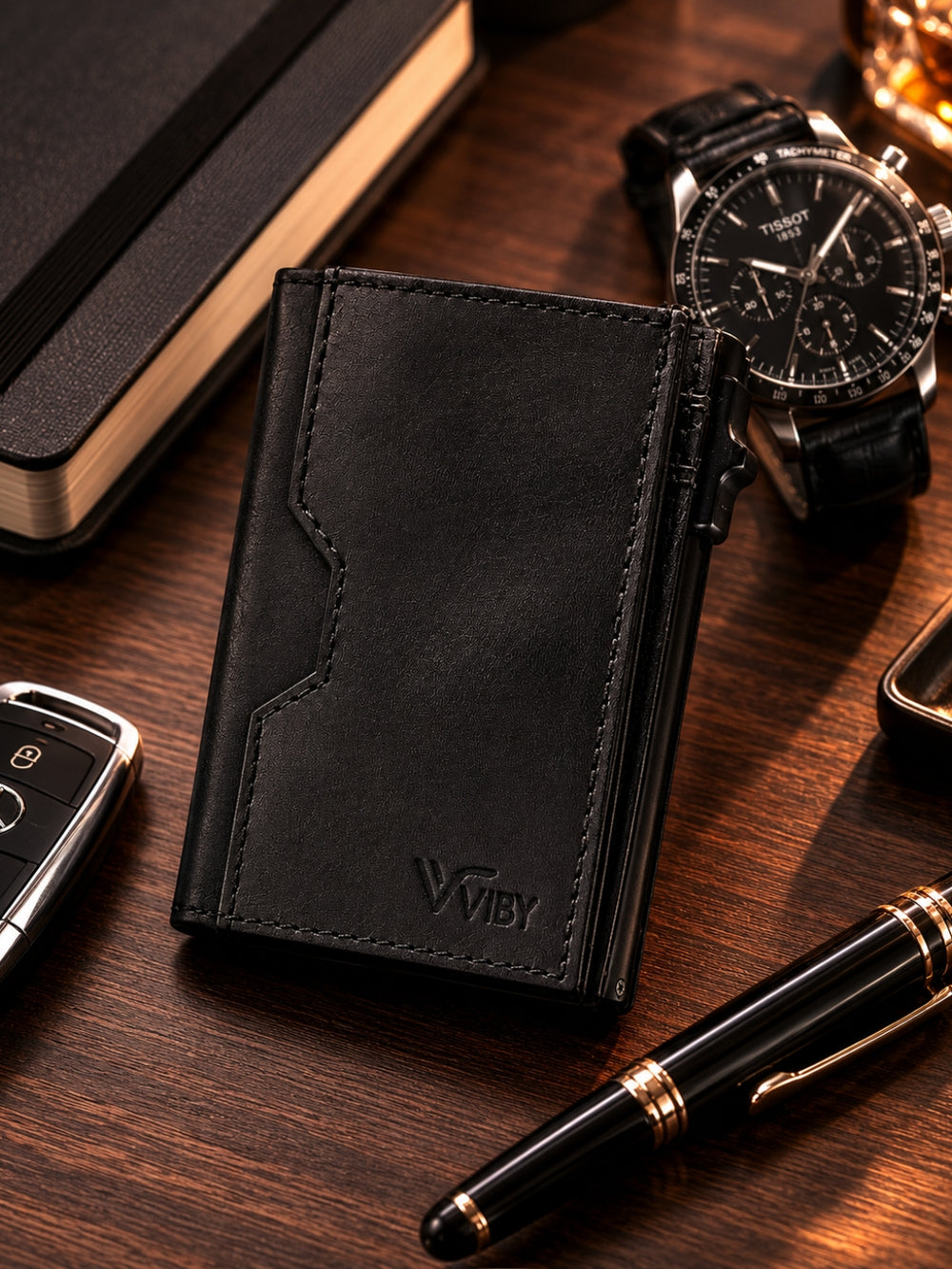 black Pop-Stack Pop-up Wallet