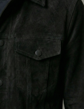 Black Leather Trucker Jacket