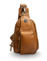 Genuine Leather Sling Bag for Men – Brown Crossbody Chest Bag