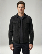 Black Leather Trucker Jacket