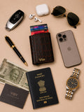 Pop-Up Three Fold Wallet dark brown