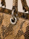 Sienna Python Texture Leather Handbag