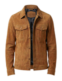 Tan Suede Leather Jacket