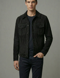 Black Leather Trucker Jacket