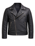 Classic Black Leather Biker Jacket