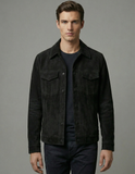 Black Leather Trucker Jacket