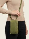 Studded Phone Wallet green