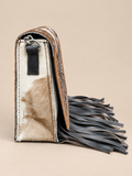 Hair-On Leather Fringe Sling Bag