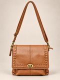 Brown Braided Sling Bag
