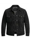 Black Leather Trucker Jacket