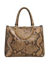 VIBY SEINNA Women PYTHON Leather Handbag
