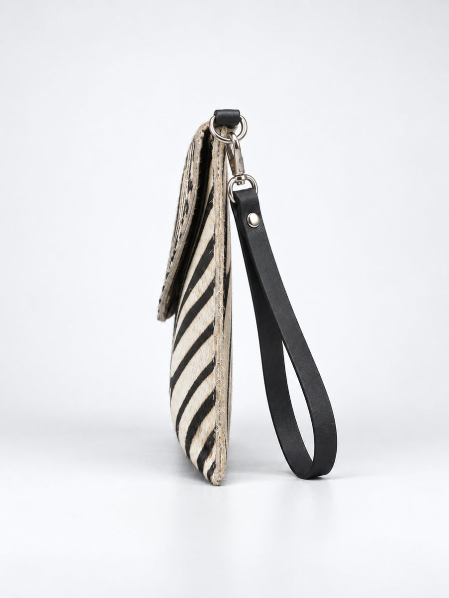 Wristlet Envelope Clutch white and black