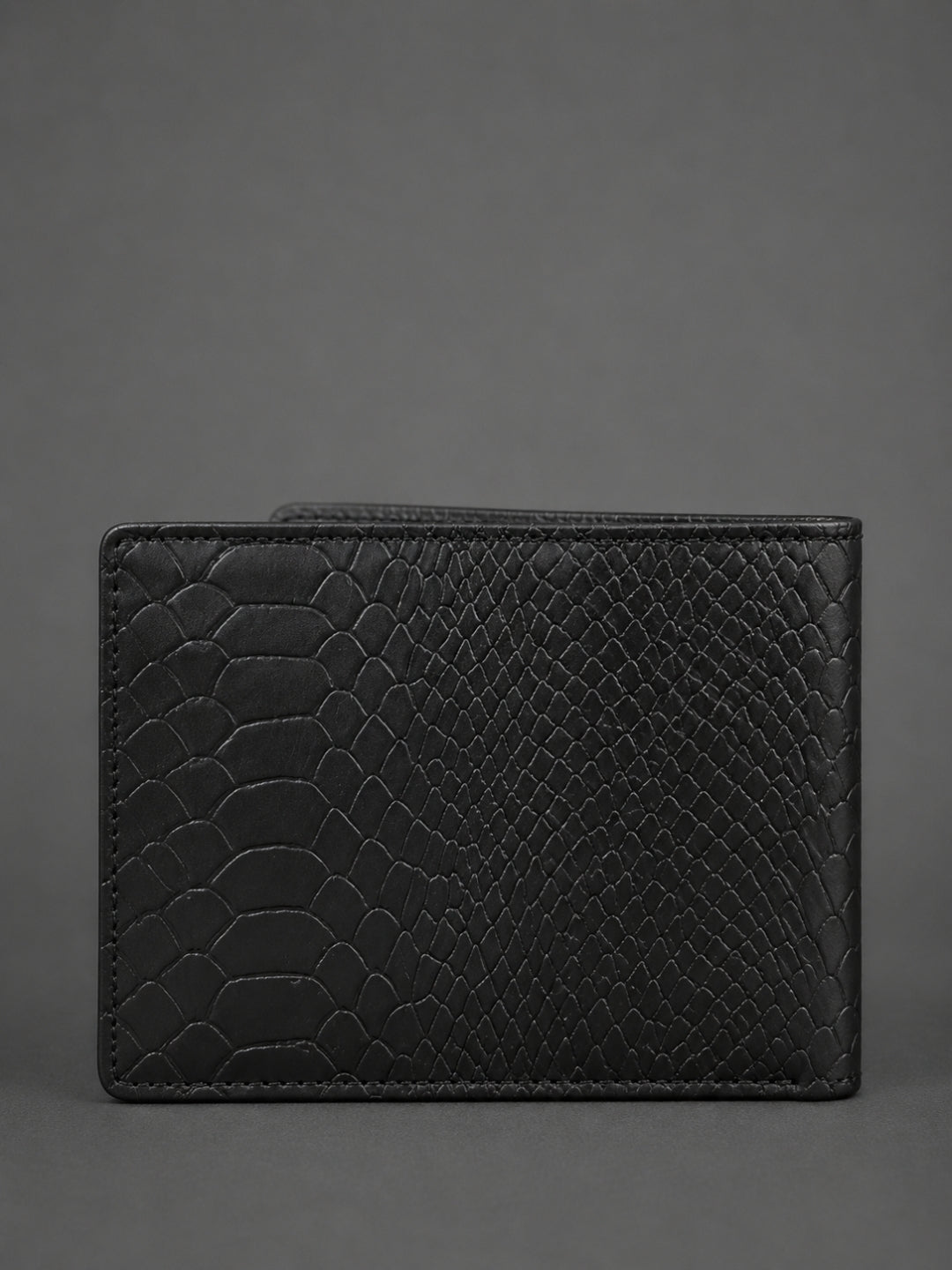 Croco Braid Stich wallet black