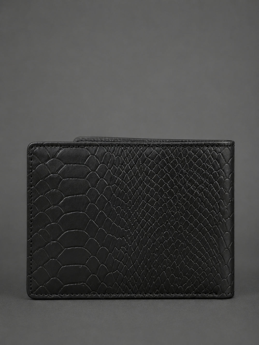 Croco Braid Stich wallet black