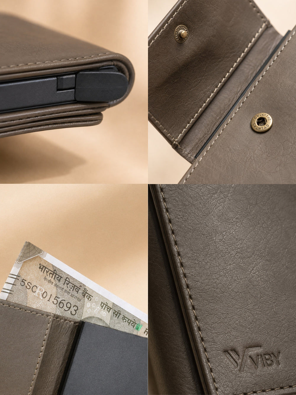 Pop-Up Three Fold Wallet green