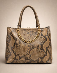 VIBY SEINNA Women PYTHON Leather Handbag