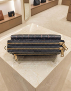 Women’s Dark Brown Croc-Embossed Leather Zip Wallet Clutch