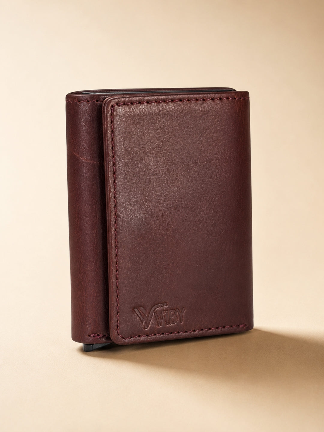 Pop-Up Three Fold Wallet brown
