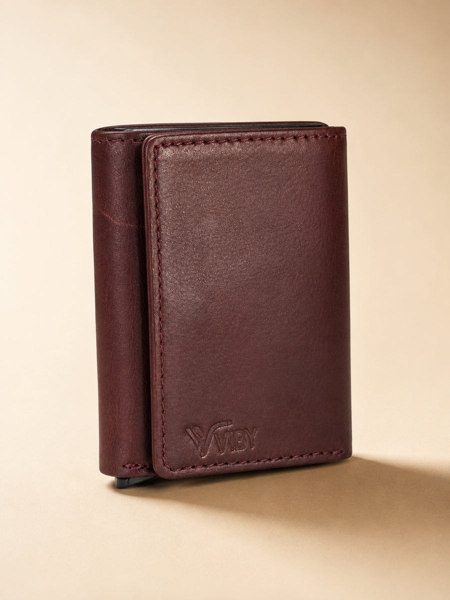 Pop-Up Three Fold Wallet brown