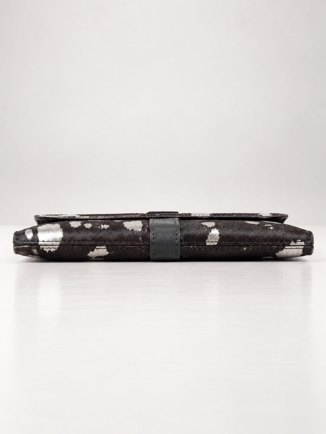 Wristlet Envelope Clutch black white patches 