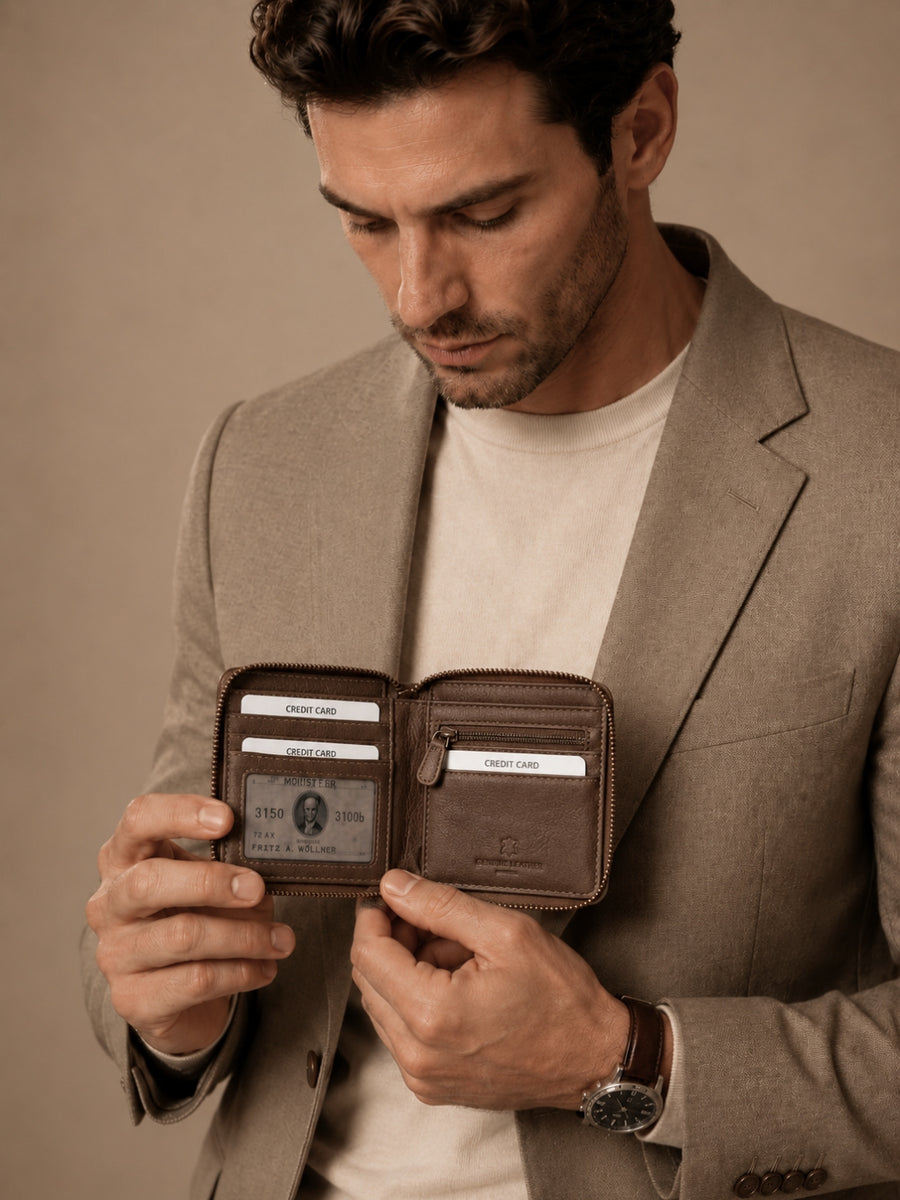 Zipper Wallet  brown